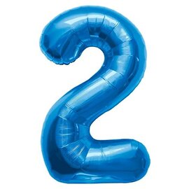 Northstar Balloons Number 2 - Blue Helium Foil Balloon - 34 inch