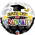 Qualatex Qualatex Hats off to the Graduate 18 Inch Foil Mylar Balloon [93191]