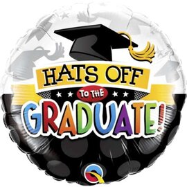 Qualatex Hats off to the Graduate 18 Inch Foil Mylar Balloon