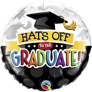 Qualatex Hats off to the Graduate 18 Inch Foil Mylar Balloon