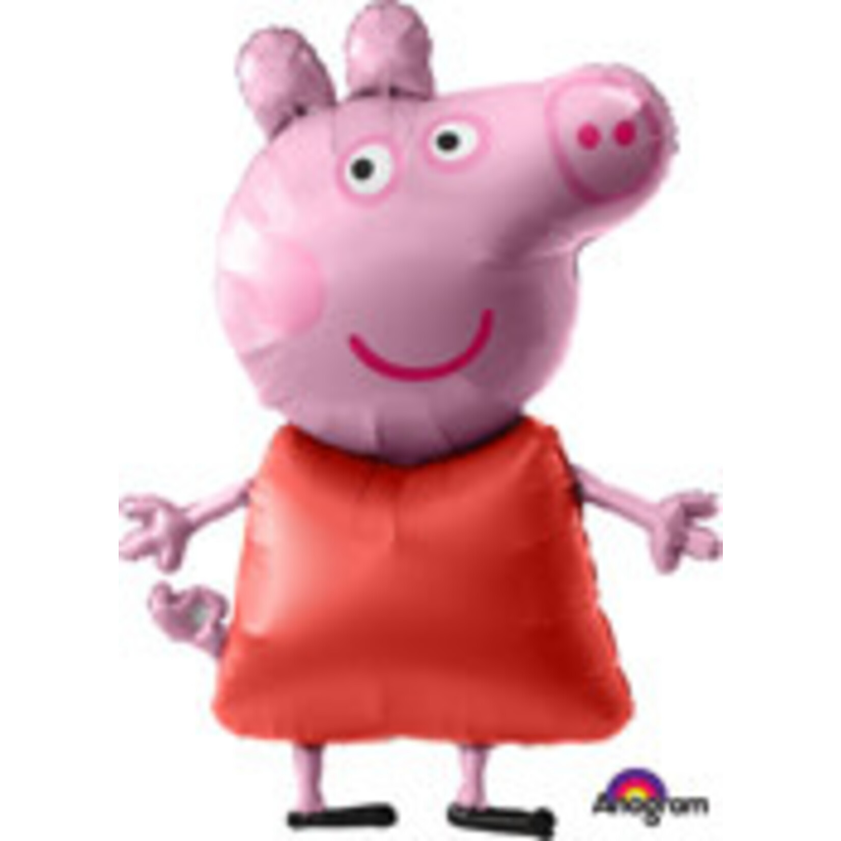 Peppa Pig Pink and Red AirWalker Foil Party Balloon [32316] [32316]