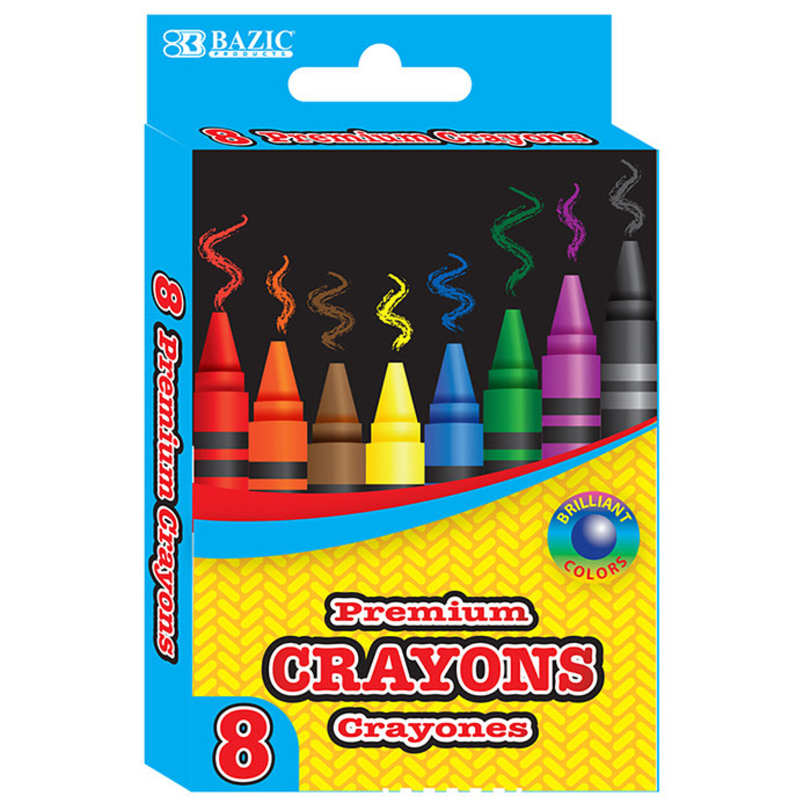 BAZIC BAZIC 8 Color Premium Crayons [2516]