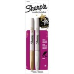 Sanford Brands Sharpie Metallic Fine Point Permanent Markers, Gold/Silver, 2/Pack [SAN1829202]