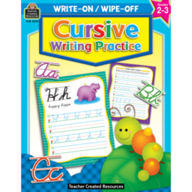 Teacher Created Resources Cursive Writing Practice Write-On Wipe-Off Book