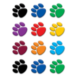 Teacher Created Resources COLORFUL PAW PRINTS MINI ACCENTS [TCR5116]
