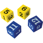 Teacher Created Resources FOAM NUMBERED DICE NUMERALS 1-12 [TCR20609]