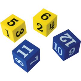 Teacher Created Resources FOAM NUMBERED DICE NUMERALS 1-12