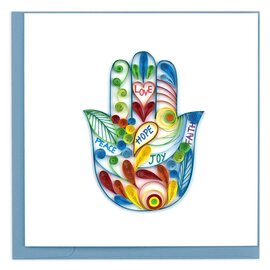 QUILLING CARDS, INC Quilled Hamsa Hand All Occasion Greeting Card