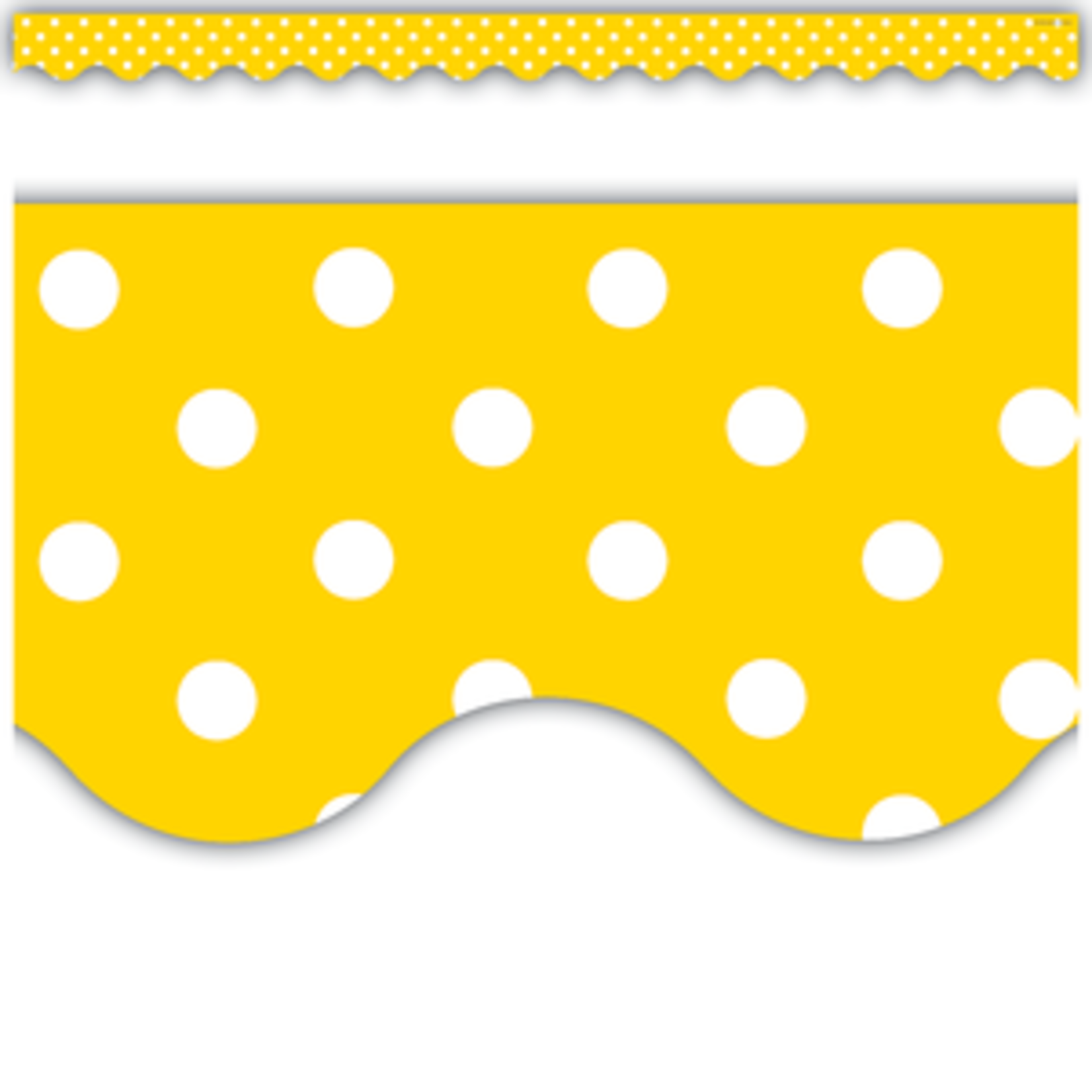 Teacher Created Resources Yellow Polka Dots Scalloped Border Trim [TCR4668]
