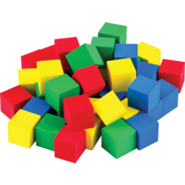 Teacher Created Resources STEM Basics: Multicolor 3/4" Foam Cubes - 40 Count
