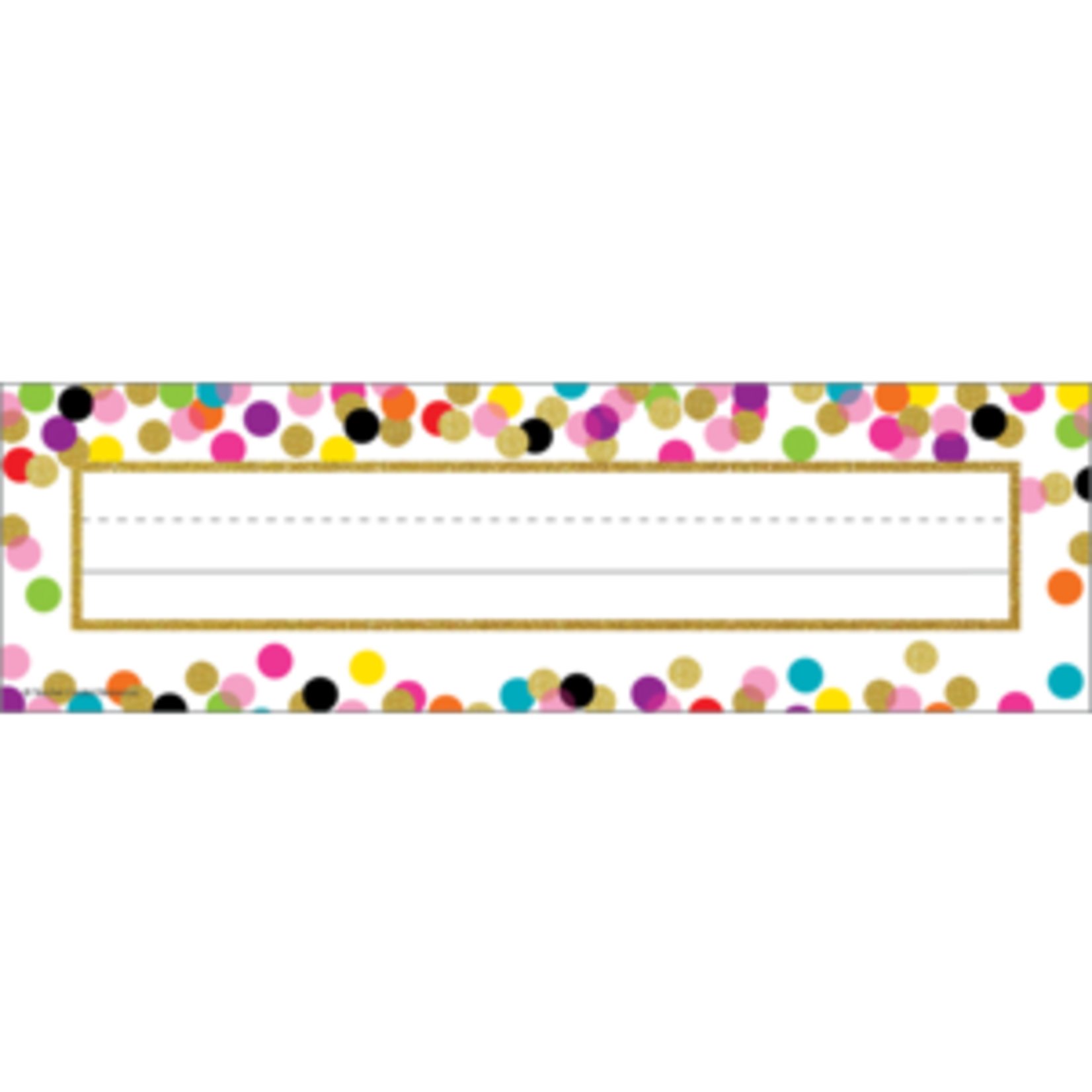 Teacher Created Resources Confetti Flat Name Plates [TCR5886]