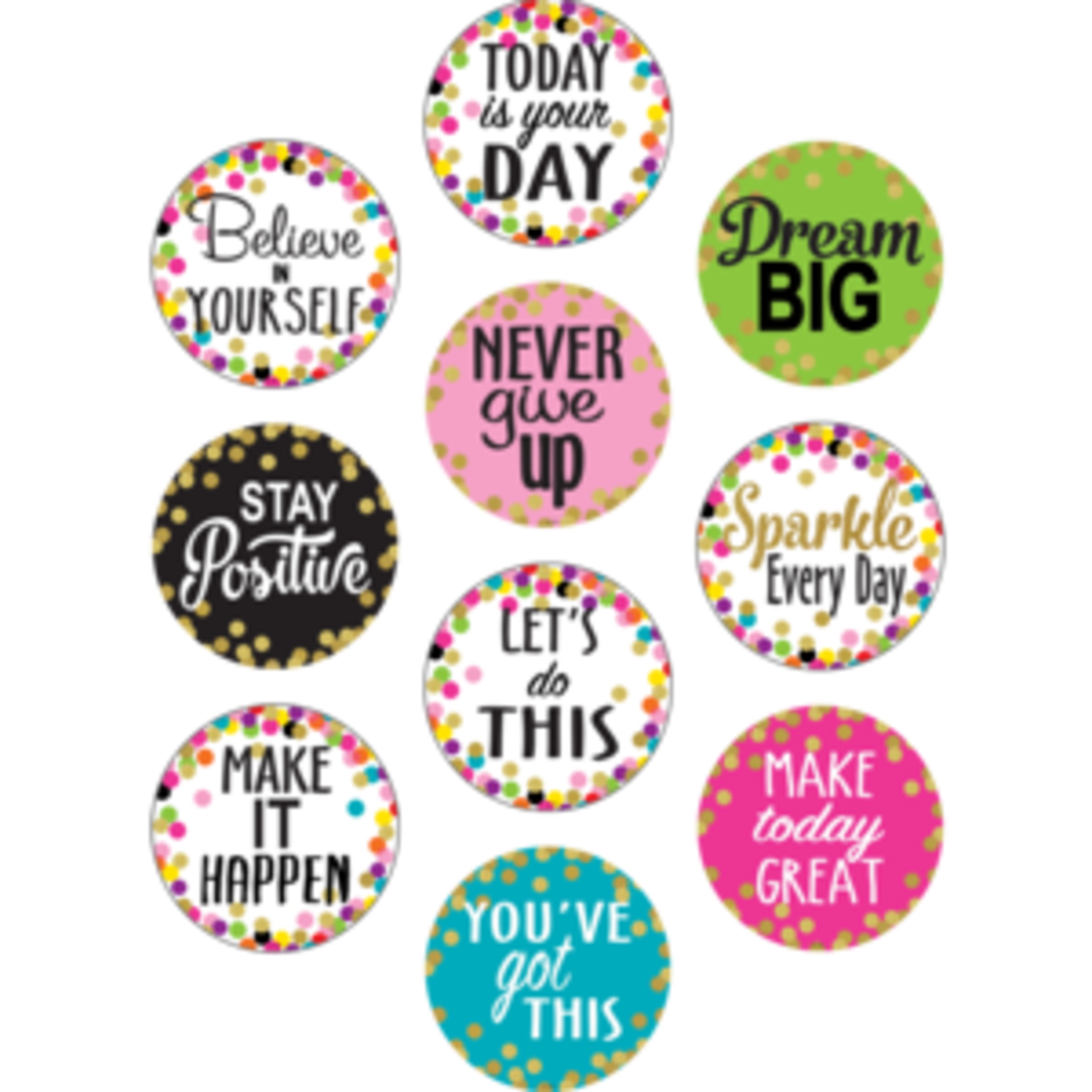 Teacher Created Resources Confetti Positive Sayings Accents [TCR8890]