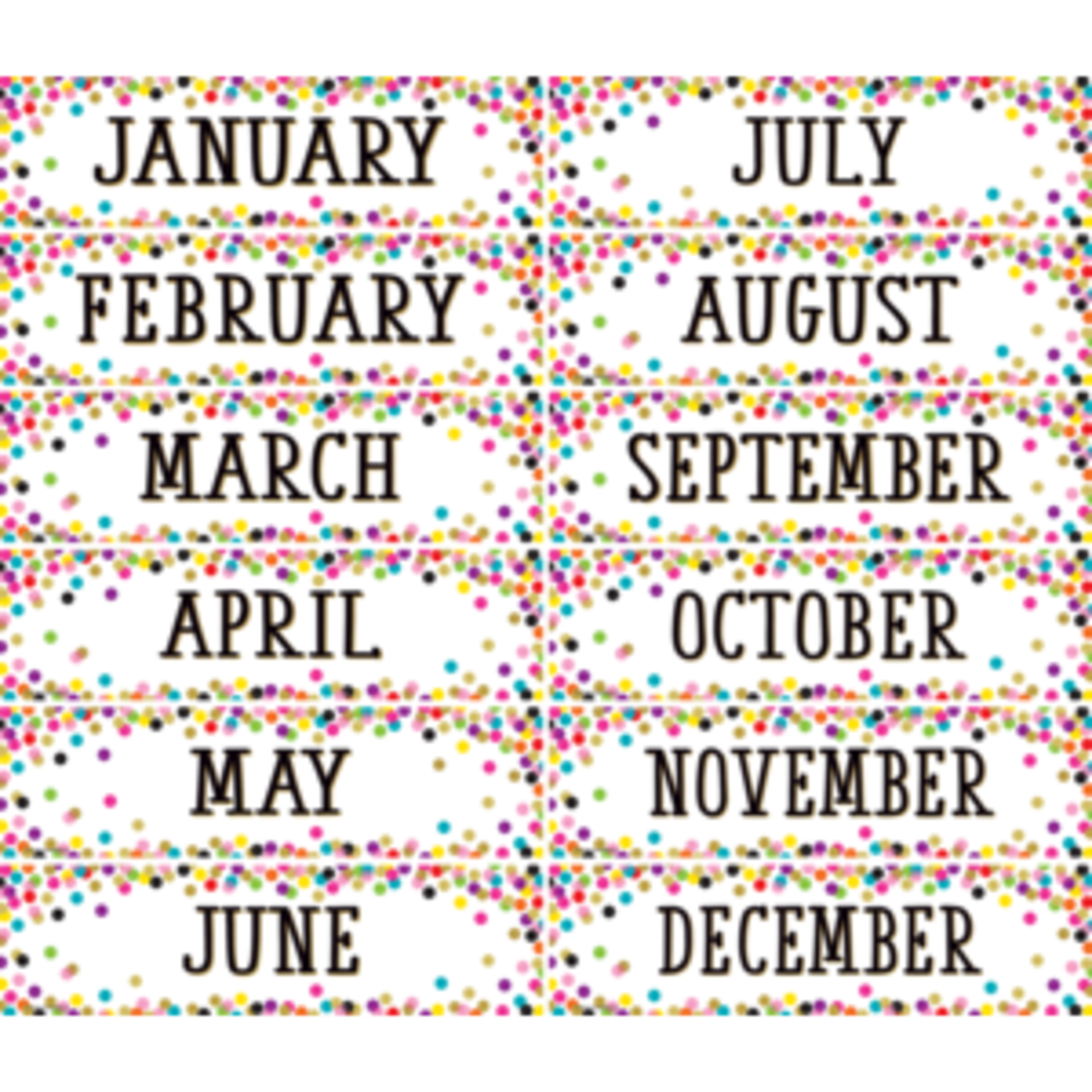 Teacher Created Resources Confetti Monthly Headliners [TCR8803]