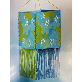 HALLMARK Hanging Paper Lantern - Blue Hibiscus