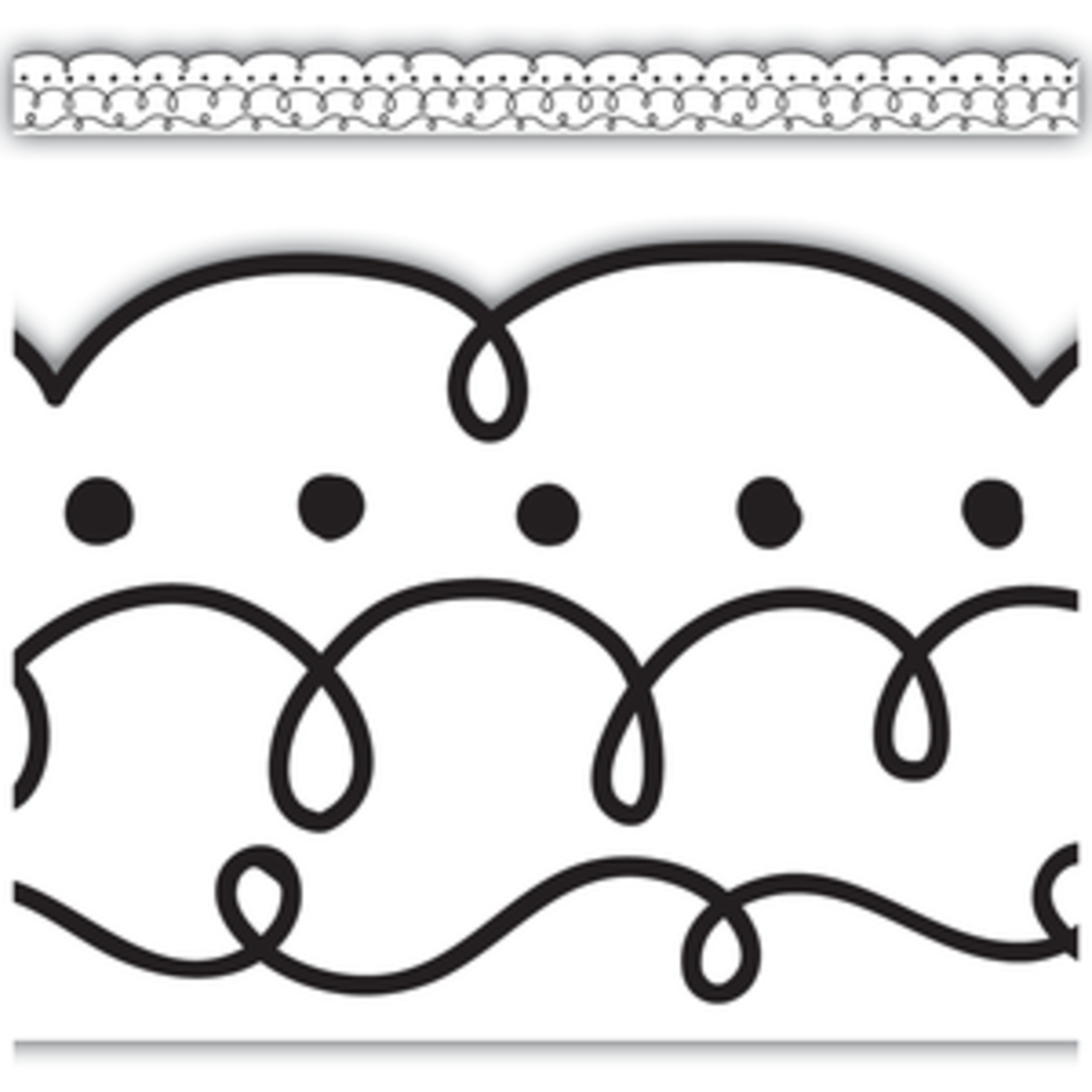 Teacher Created Resources Squiggles and Dots Die-Cut Border Trim [TCR8340]