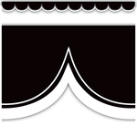 Teacher Created Resources Black with White Scalloped Die-Cut Border Trim [TCR3953]