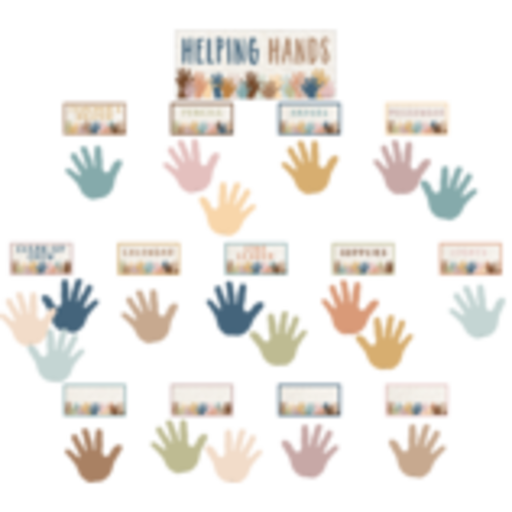 Teacher Created Resources Everyone is Welcome Helping Hands Mini Bulletin Board [TCR7122]