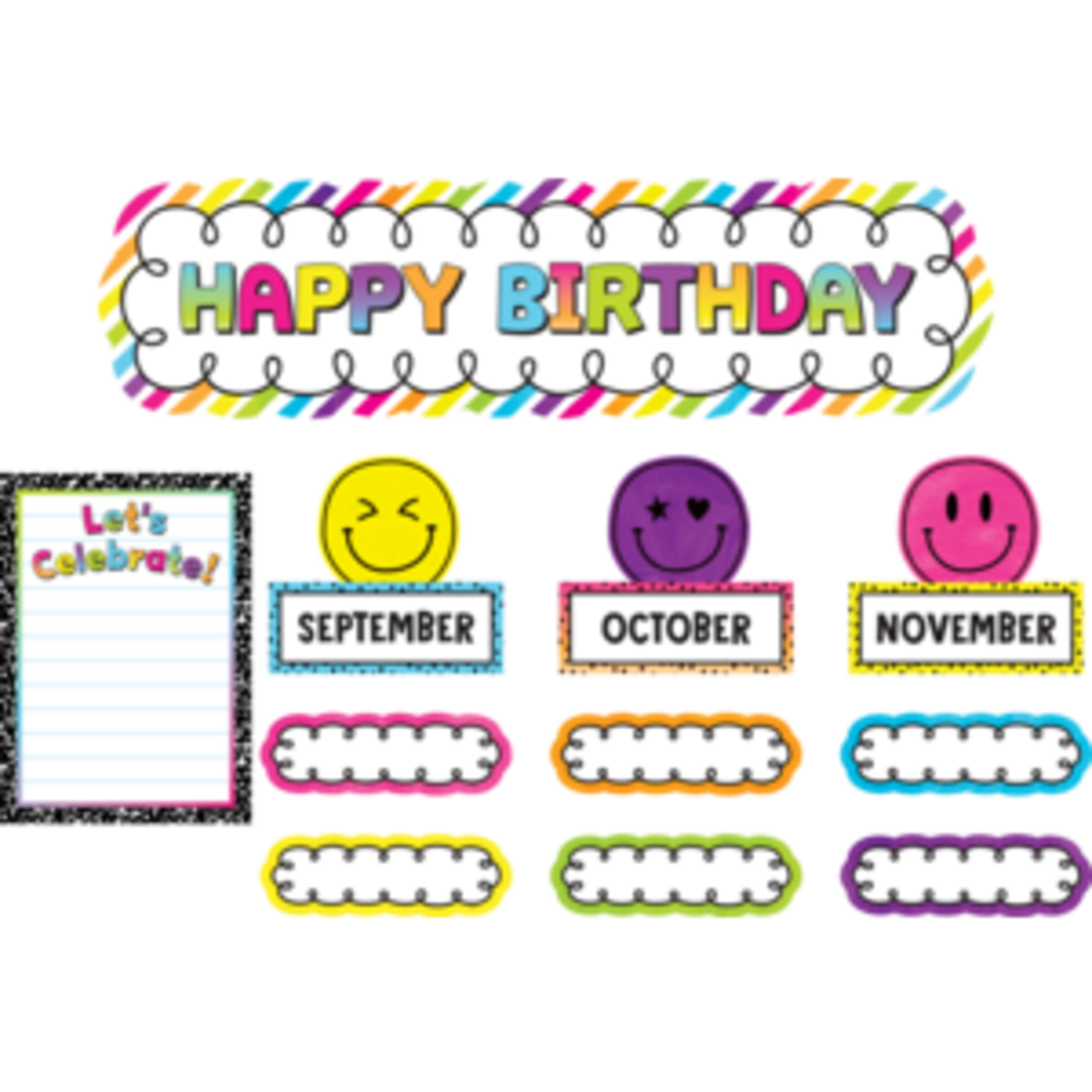 Teacher Created Resources Brights 4Ever Happy Birthday Mini Bulletin Board [TCR6924]