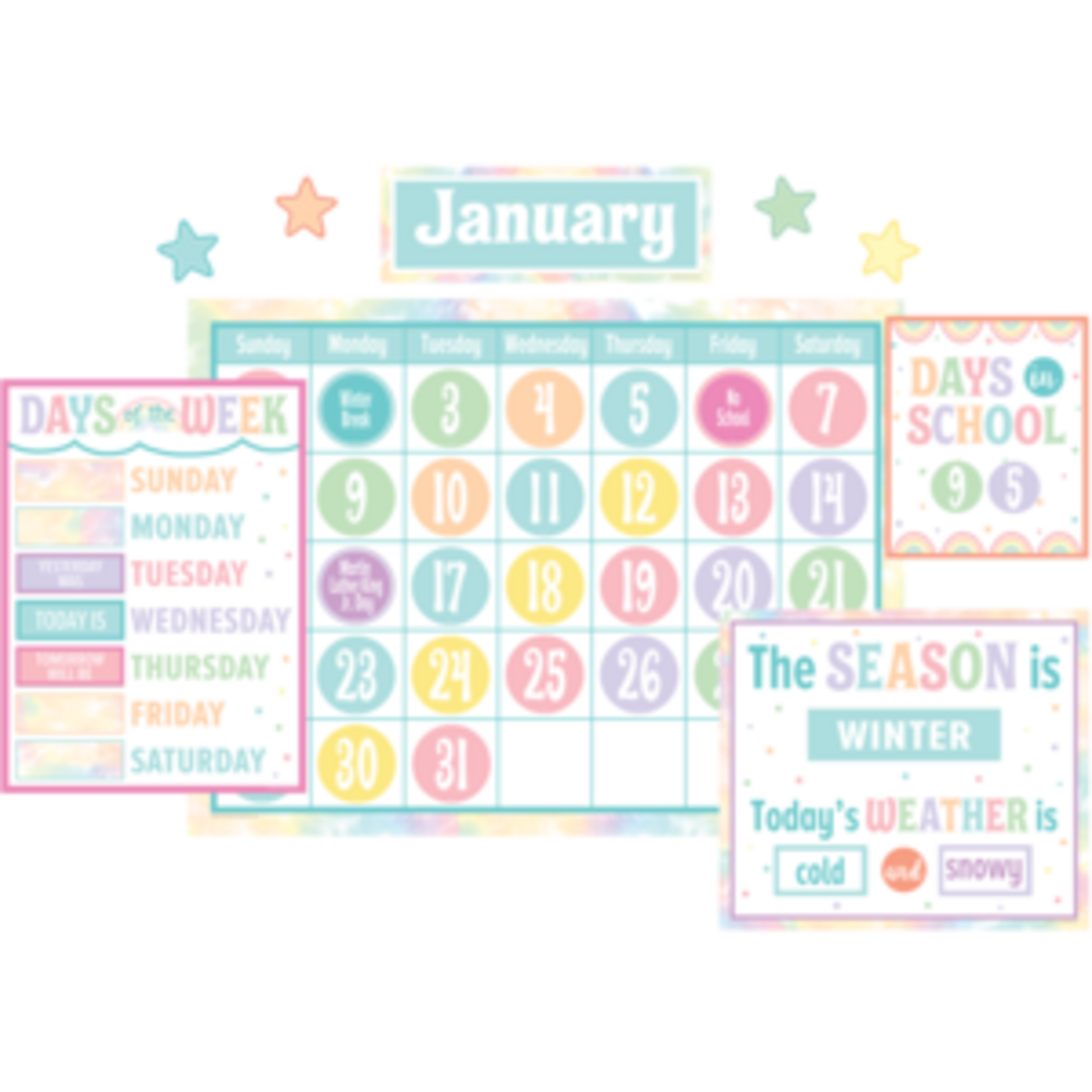 Teacher Created Resources Pastel Pop Calendar Bulletin Board [TCR8411]