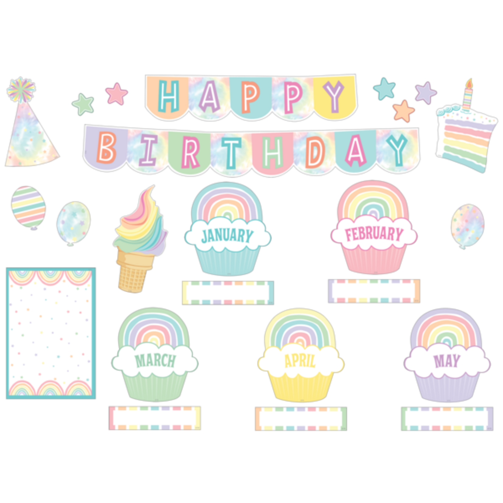 Teacher Created Resources Pastel Pop Happy Birthday Mini Bulletin Board [TCR8415]