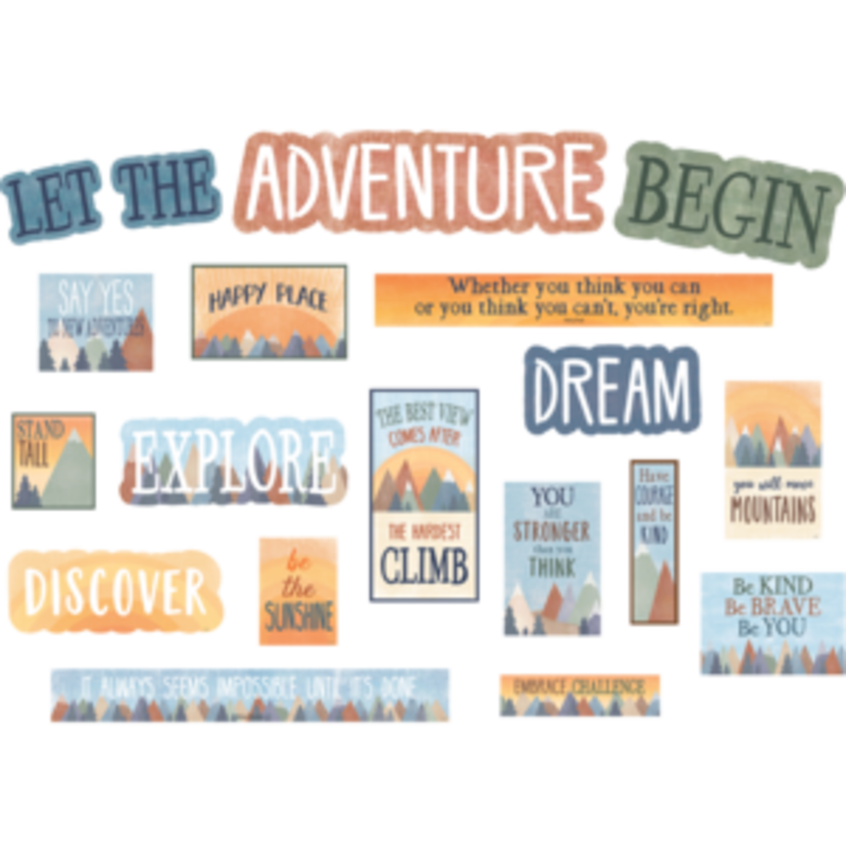 Teacher Created Resources Moving Mountains Let the Adventure Begin Mini Bulletin Board [TCR9143]
