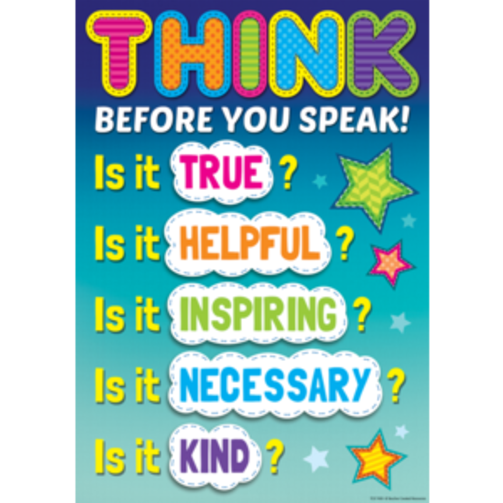 Teacher Created Resources Think Before You Speak Positive Poster [TCR7408]
