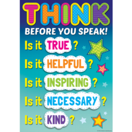 Teacher Created Resources Think Before You Speak Positive Poster