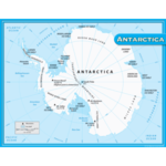 Teacher Created Resources Antarctica Map Chart 17x22 [TCR7651]
