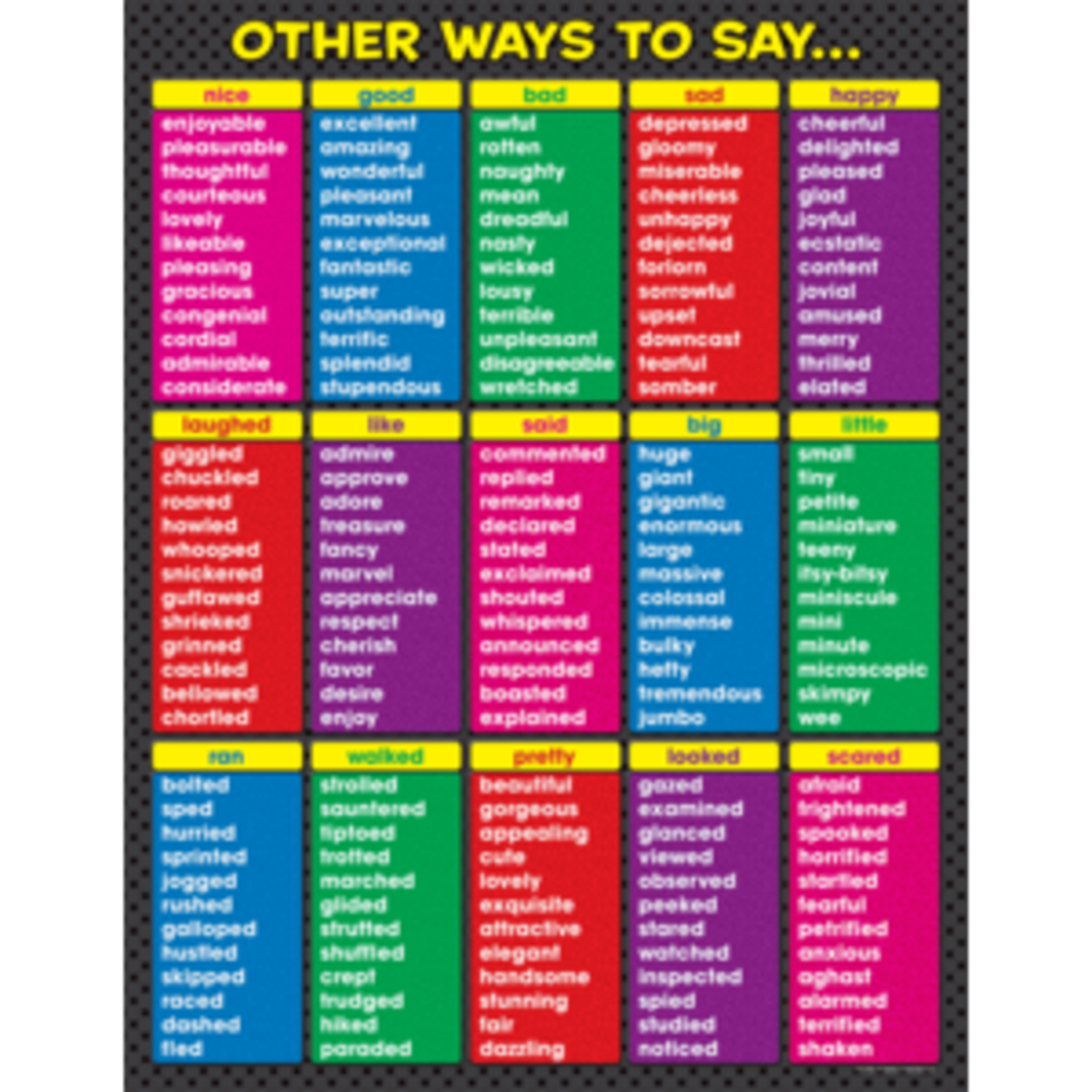 Teacher Created Resources Other Ways to Say Chart  17x22 [TCR7706]