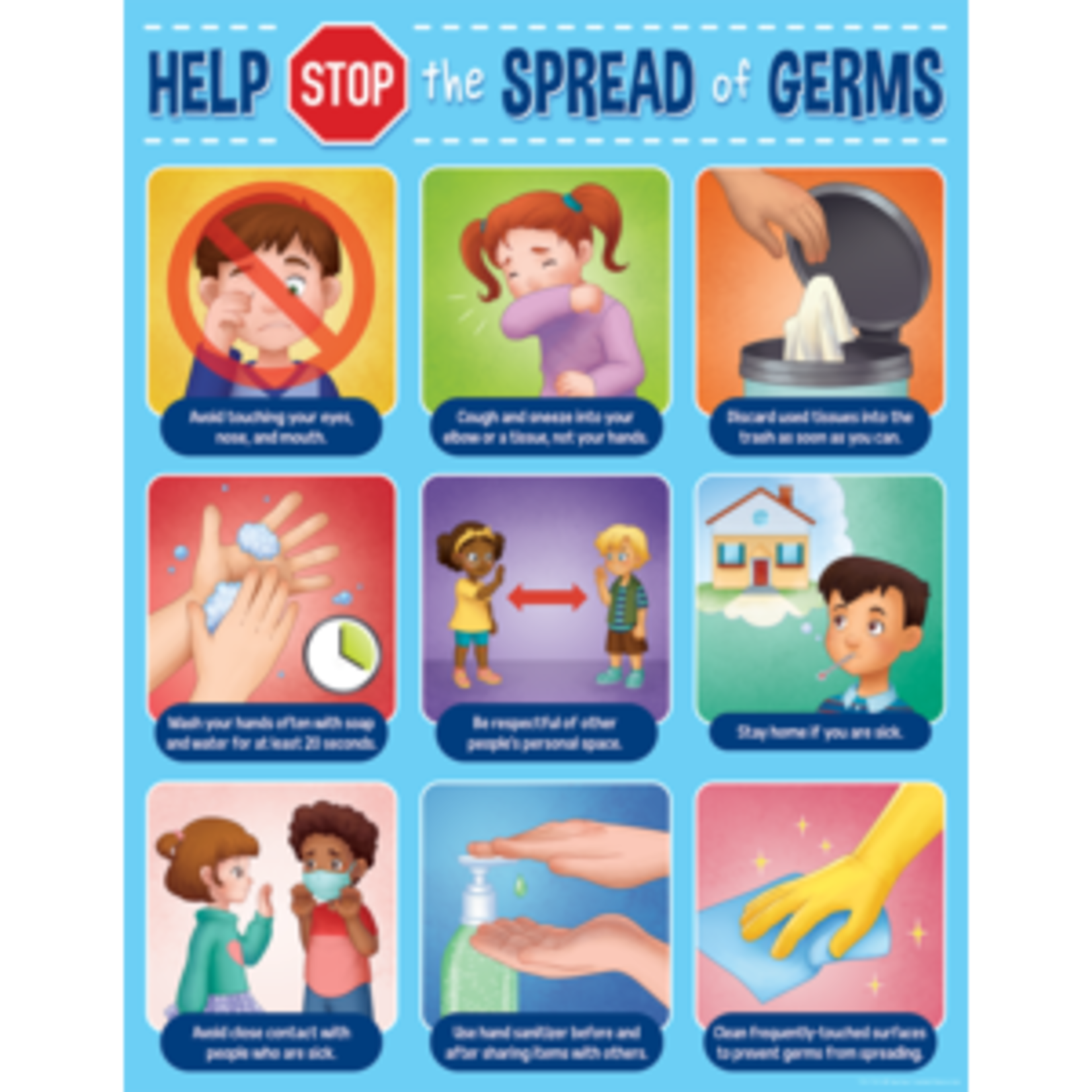 Teacher Created Resources Help Stop the Spread of Germs Chart 17x22 [TCR7501]
