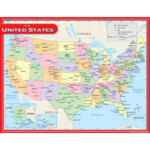 Teacher Created Resources US Map Chart 17x22 [TCR7657]