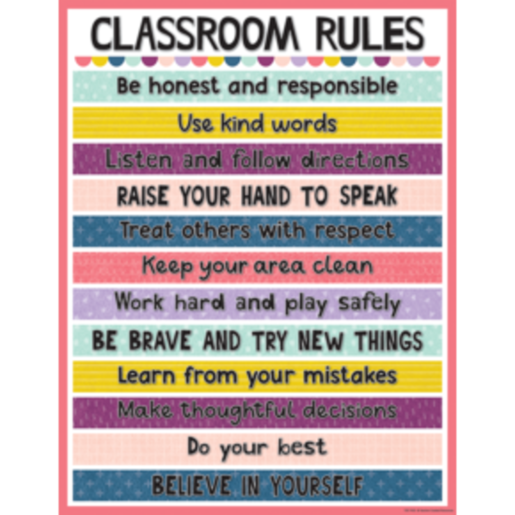 Teacher Created Resources Oh Happy Day Classroom Rules Chart 17x22 [TCR7453]