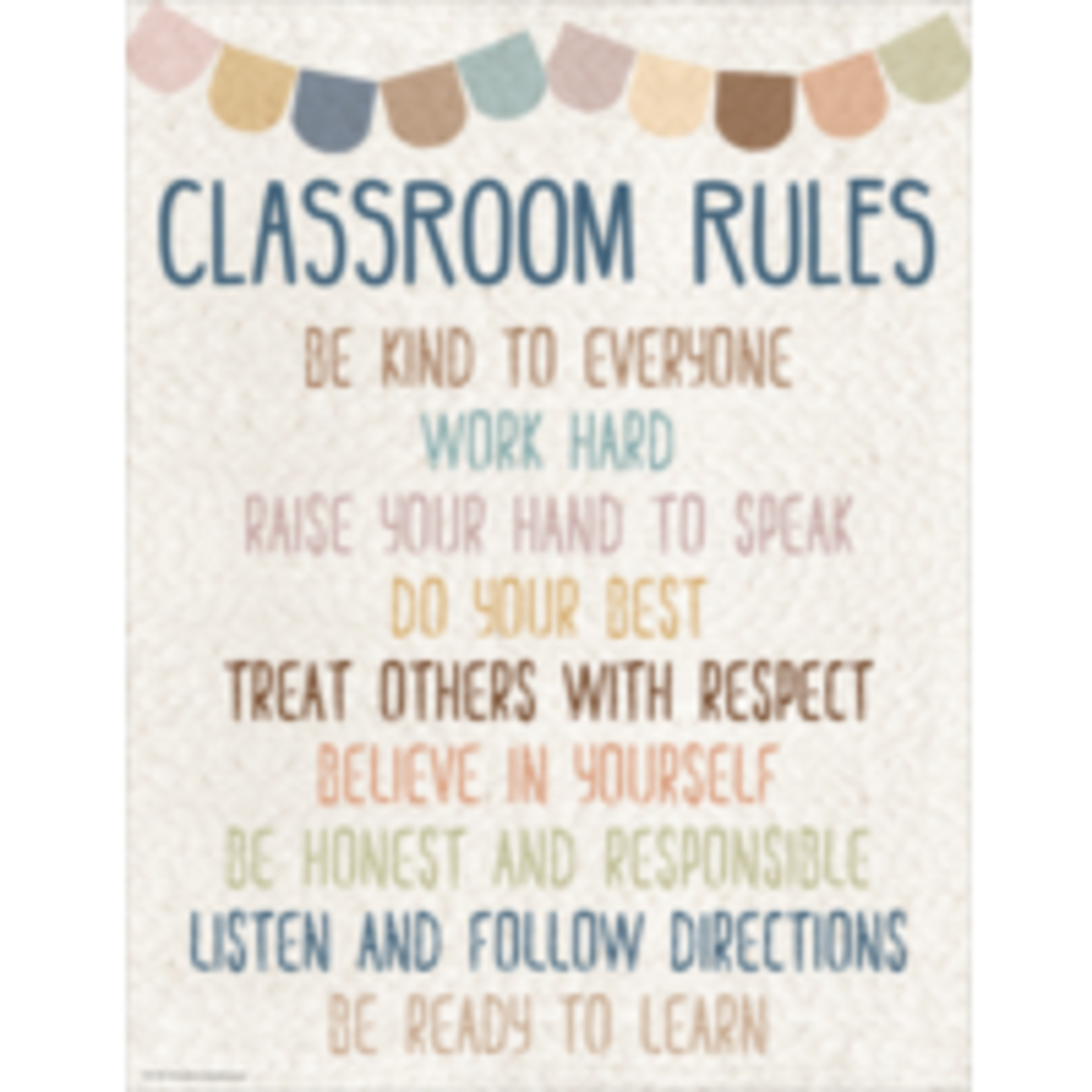 Teacher Created Resources Everyone is Welcome Classroom Rules Chart 17x22 [TCR7149]