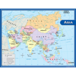 Teacher Created Resources Asia Map Chart 17x22 [TCR7652]