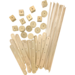 Teacher Created Resources STEM Basics: Wood Construction Kit - 66 count [TCR20950]