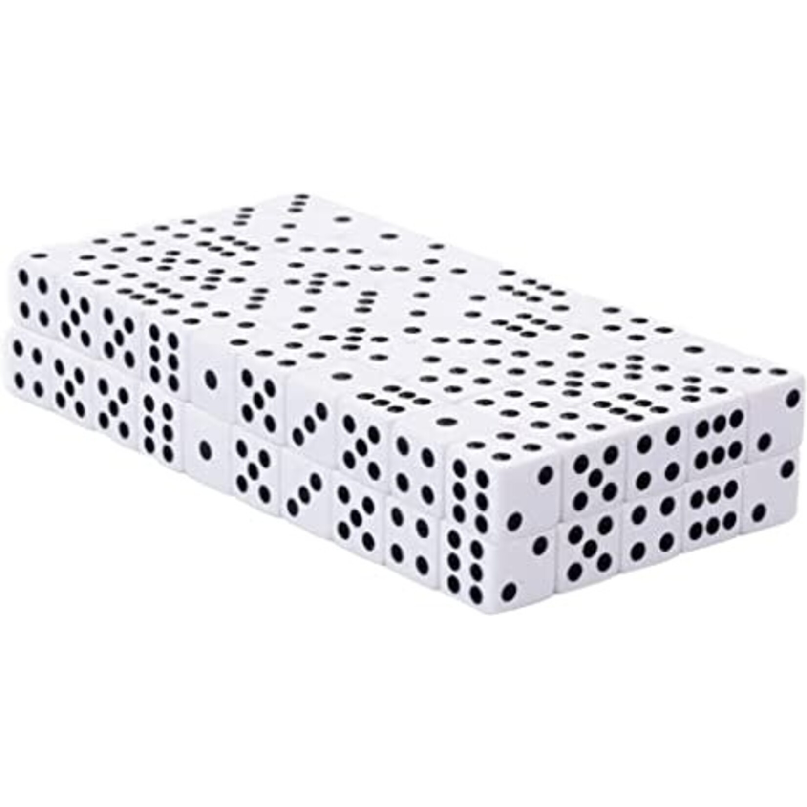 Regal Games Regal Games - 6-Sided Acrylic Game Dice Set - Standard 16mm Size - 100 Count - White [B08FPLMCBK]