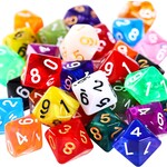 SKYLETY Polyhedral Dice Set with Black Pouch Polyhedral Dice Compatible with DND RPG MTG Table Games Multi Colored Assortment (100, 10 Sided Style) [B09JSXKPDX]