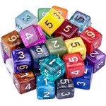 AUSTOR AUSTOR 35 Pieces Dices 6 Sided Polyhedral Dice Set Mixed Color 6 Sides Dice Assortment with a Black Velvet Storage Bag for DND RPG MTG Table Games [B08YJC2JN8]