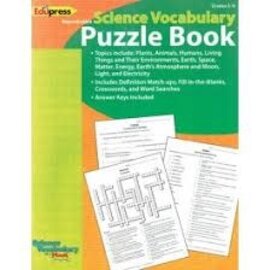Edupress Science Vocabulary Puzzle Book for Grades 5 - 6