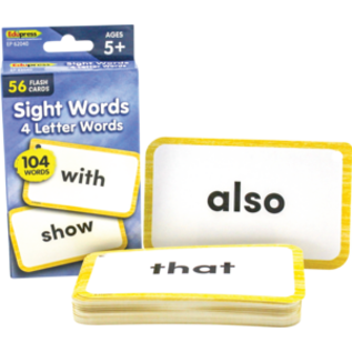 Teacher Created Resources Sight Words Flash Cards - 4 Letter Words