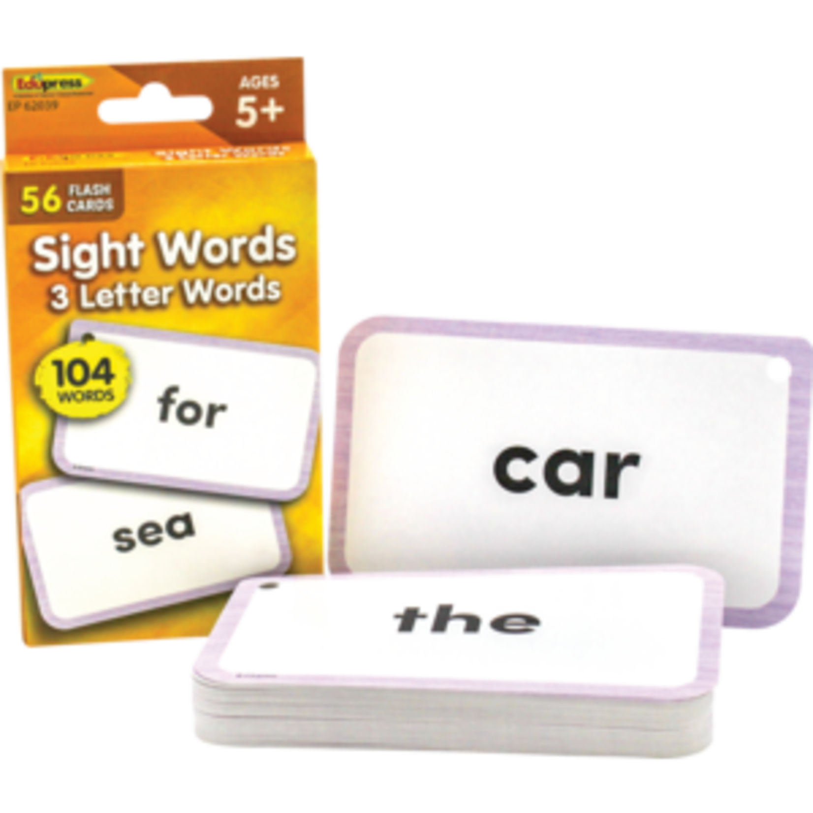 Teacher Created Resources Sight Words Flash Cards - 3 Letter Words [TCR62039]