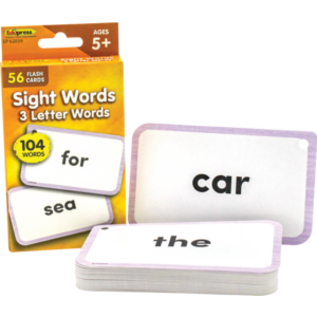 Teacher Created Resources Sight Words Flash Cards - 3 Letter Words