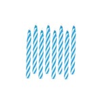 AMSCAN Candy Stripe Blue and White Birthday Candles 24 Pack [17105.01]