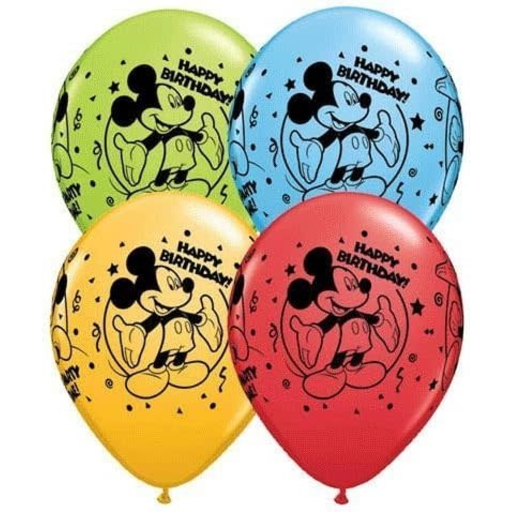 Mickey Happy Birthday Latex Balloons 25 Count [62866]