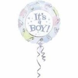 M&D It's a Boy Clothespins 18 Inch  Foil Mylar Balloon