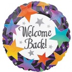 M&D Welcome Back Colorful Stars 18 Inch Foil Mylar Balloon [9898]