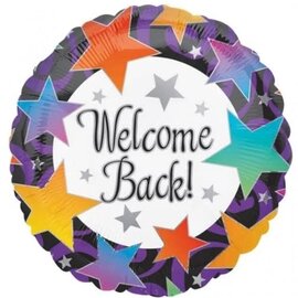 M&D Welcome Back Colorful Stars 18 Inch Foil Mylar Balloon