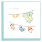 QUILLING CARDS, INC Quilled Baby Clothesline Greeting Card