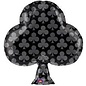 19"X21" BLACK CLUB SHAPE BALLOON