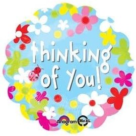 18" THINKING OF YOU FLOWERS BALLOON